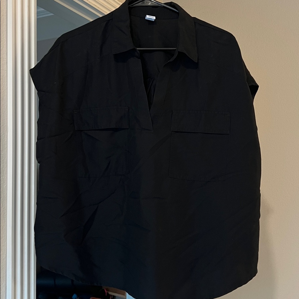Old Navy Black Utility Top
